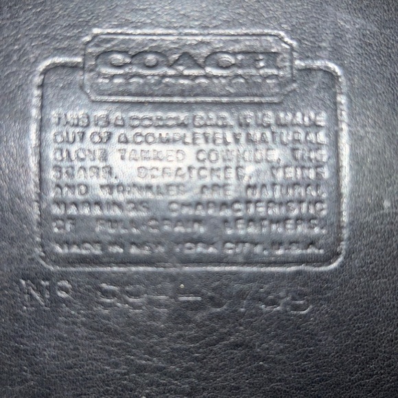 Vintage Coach Black Envelope Portfolio Briefcase Tote Bag With Brass Hardware - Picture 8 of 12